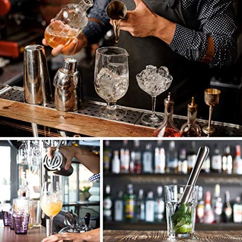 Cocktail Shaker Set, 18oz Stainless Steel Bartender Kit Martini Margarita Cocktail Set Mix Drink Making Kit, Professional Bar and Home Drink Bar Tools