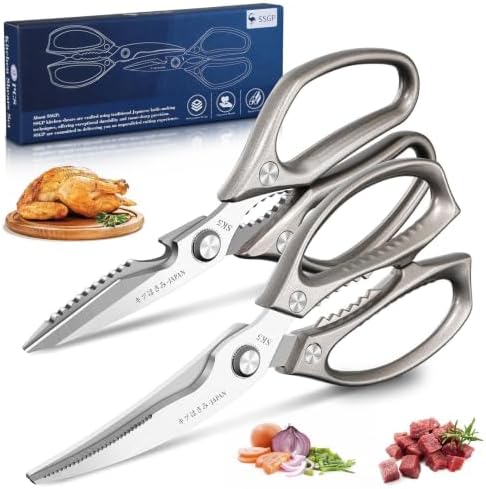 SSGP Heavy Duty Kitchen Shears Set - All Purpose Meat Scissors for Food
