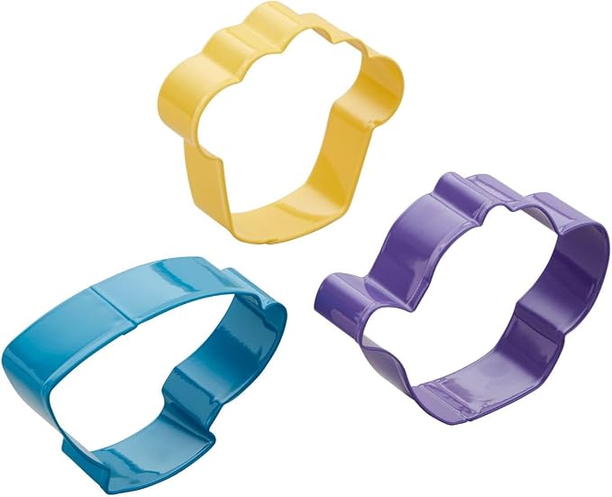 Wilton Tea Party Colored Metal Cutter Set, 3-Piece