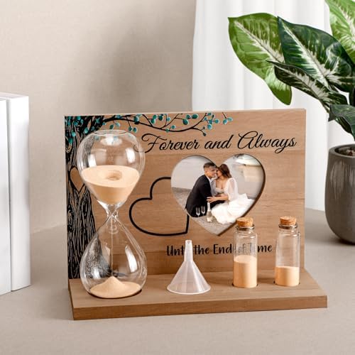 Sliner Unity Sand Ceremony Kit Unity Hour Glass for Wedding, 5 Pcs, Classic
