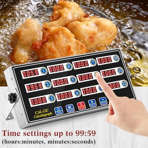 Relaxweex 2 Pack Commercial Digital Kitchen Timer for Cooking, 12 Channel