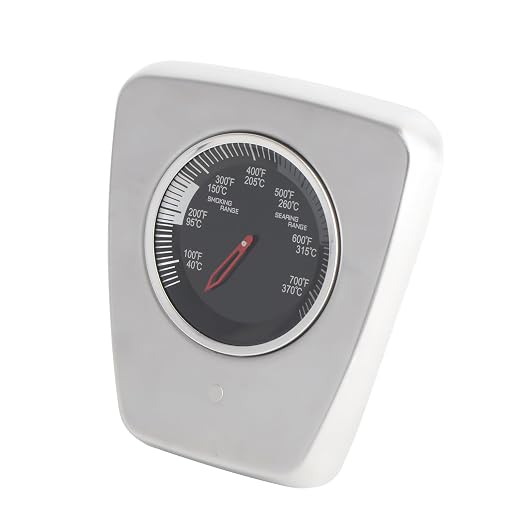 Grill Temperature Gauge for Napoleon LEX485/605/730 Series Grills S91001, BBQ Replacement Parts for Napoleon Built-in BILEX485/605/730 and Mirage 485/605/730 Series, Stainless Steel
