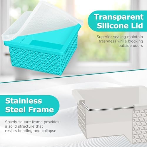 Silicone Freezer Molds for Soup Cubes - 2-Cup Freezer Storage Container Tray with Lid, 8 Pack Stackable Ice Cube Trays for Portion Control,Food Storage & Meal Prep,Oven & Dishwasher Safe
