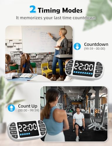 DOOMAY Magnetic Digital Kitchen Timer for Classroom Countdown