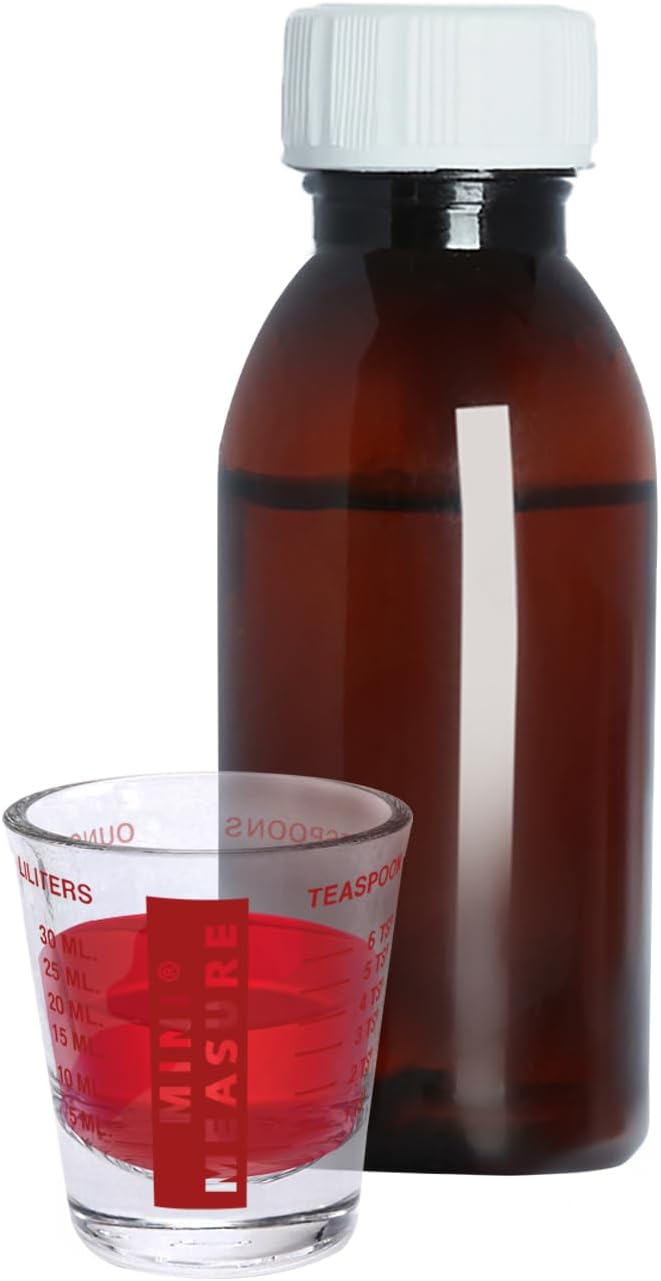 Kolder Mini Measure Multi-Purpose Shot Glass, Heavyweight Glass, Red, Set of 3, For Liquid And Dry Ingredients And Precise Recipe Prep