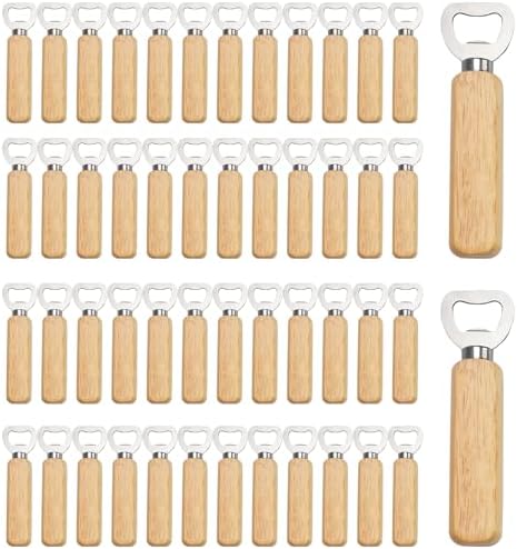 Wood Wine Bottle Opener 50 Pcs Stainless Steel Corkscrews