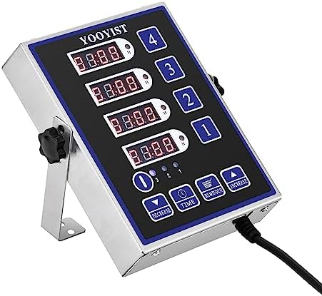 Commercial 4 Channel Digital Kitchen Timer Loud Alarm Cook Timer