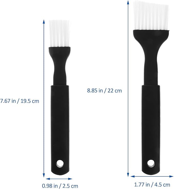 Luxshiny Bbq Brush Set 4Pcs Nylon Basting Brush with Comfortable Grip Plastic for Cooking Baking Roasting and Grilling Heat Resistant Dishwasher Safe 8.07 in