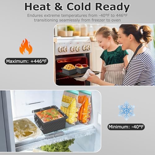 Silicone Freezer Molds for Soup Cube - 2-Cup Freezer Storage Container Tray with Lid,4 Pack Stackable Ice Cube Trays for Portion Control,Food Storage Meal Prep,Oven & Dishwasher Safe