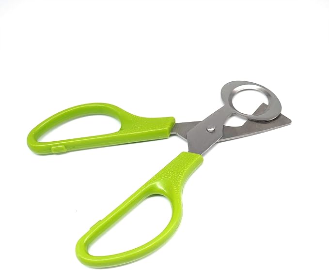 10 Pieces Stainless Steel Quail Egg Cutter Pigeon Quail Egg Shell Cutter Scissors Cracker Opener Clipper Kitchen Tools, Green
