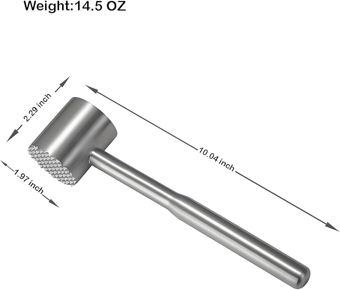 2Packs Commercial meat hammer for Kitchen,Mallet Meat Hammer Meat Beater for Tenderizing and Flattening Meat,Meat Pounder Tenderizer for Pounding Meats, Nuts, Shellfish.