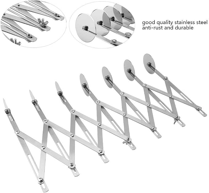 Fdit Folding Stainless Steel Pizza Roller Cutter Wheel Pastry Kitchen bakery Tool