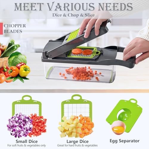 16-in-1 Vegetable Chopper, Mandoline Slicer, Veggie & Food Chopper