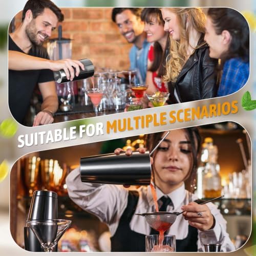 Mwellewm Cocktail Shaker Set, Boston Shakers, Bartending Drink Shaker Kit