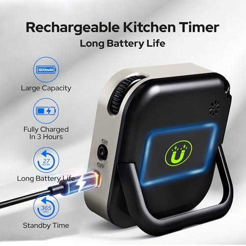 Visual Timer for Kids with Color Display Kitchen Timer 1500mAh Battery