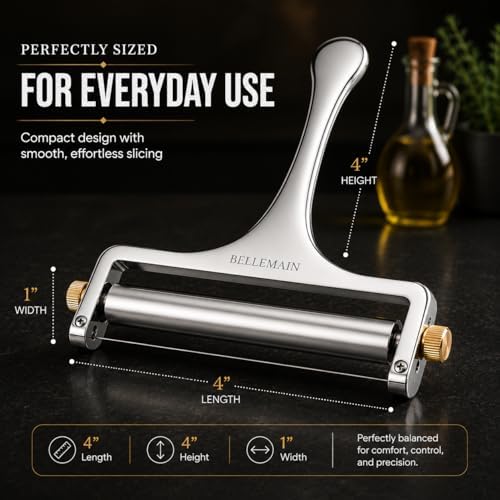 Bellemain Stainless Steel Wire Cheese Slicer with 2 Extra Wires - Silver