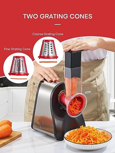 Electric Cheese Grater Salad Maker, Cheese Shredder for Home Kitchen Use