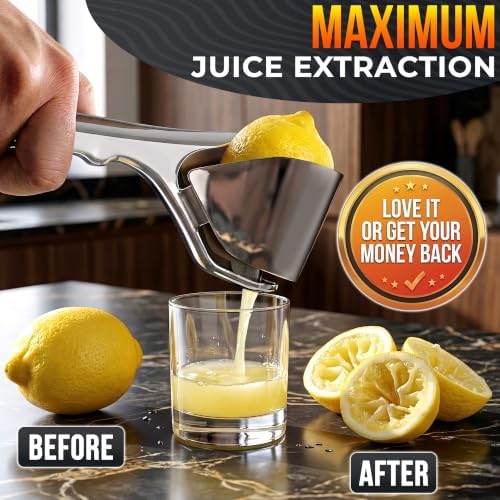 NADOBA Lemon Squeezer and Lime Squeezer, Max Extraction Citrus Hand Juicer