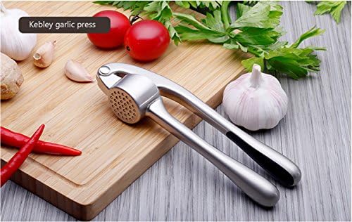 Kebley Garlic Press and Peeler Set Professional Heavy Soft-Handled Crush Garlic Silicone Tube Roller
