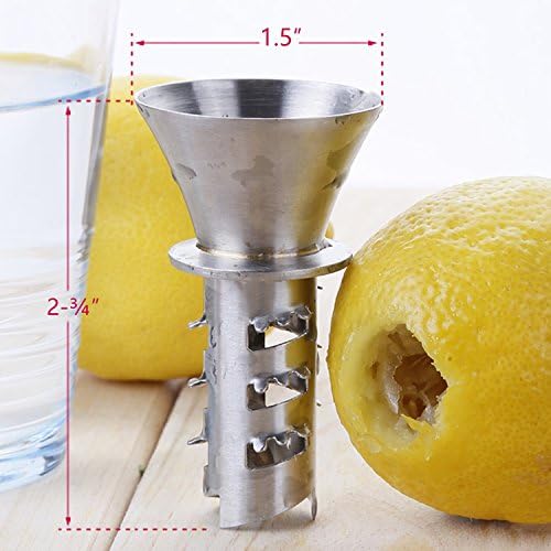 Best Utensils Stainless Steel Manual Lemon Juicer Squeezer Reamer 18/8 Stainless Steel Hand Held Citrus Juicer and Lemon Pourer (2)