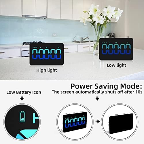 PERSUPER Kitchen Digital Timer, Count Down Up, Rechargeable, Vibration Mode