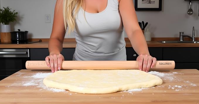 Extra Long Pasta Rolling Pin,Professional Rolling Pins,For Rolling Out Dough For Bread, Baking,Pizza,Noodles(39.37×1.38inch/100×3.5cm)