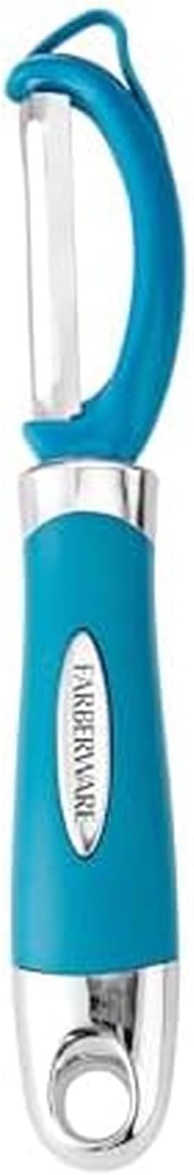 Farberware Pro2 Euro Vegetable Peeler with Ergonomic Handle, Razor-Sharp Stainless Steel Swivel Blade, Dishwasher Safe Kitchen Peeler for Potatoes, Fruits, Veggies - Dark Teal