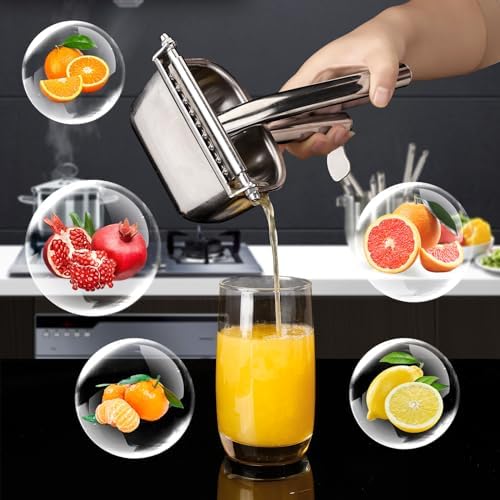 Large Lemon Squeezer, 304 Stainless Steel Citrus Juicer, Heavy duty Manual Juicer For Citrus, Orange, lemon and Other Fruit