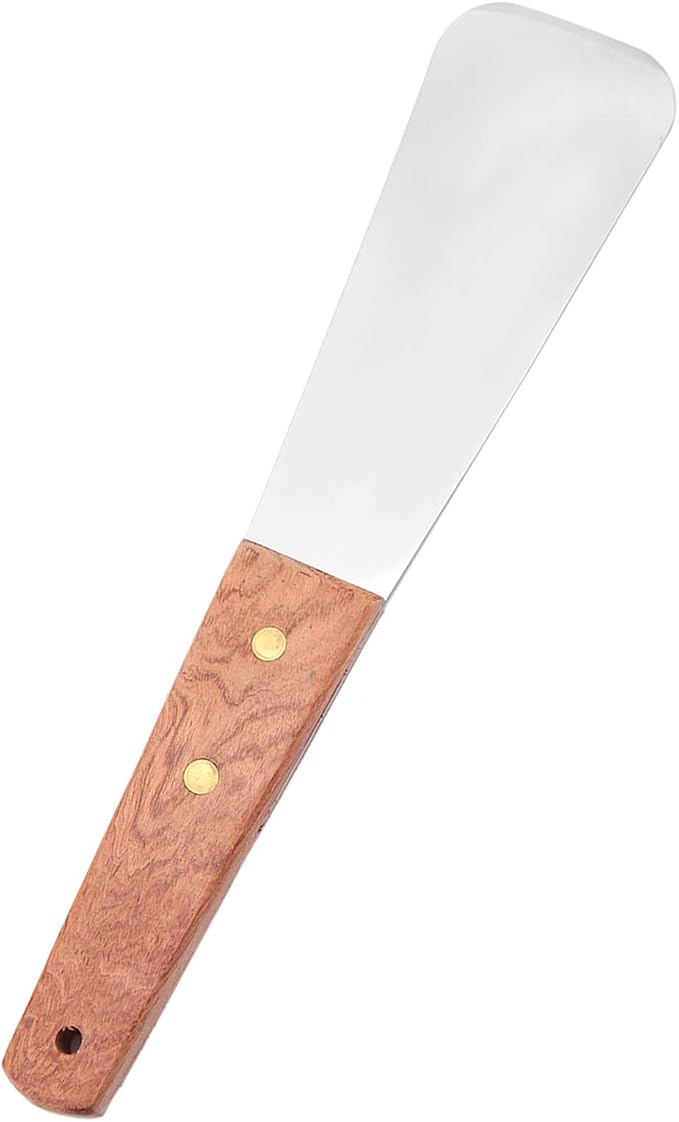 Ice Cream Scoop Stainless Steel with Ergonomic Wooden Handle for Hard Frozen Gelato and Desserts