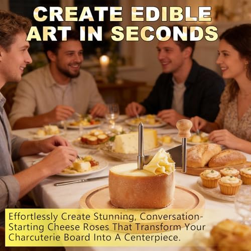 Cheese Curler Wheel,Multi-Functiona Cheese Shaver for Making Various Cheese