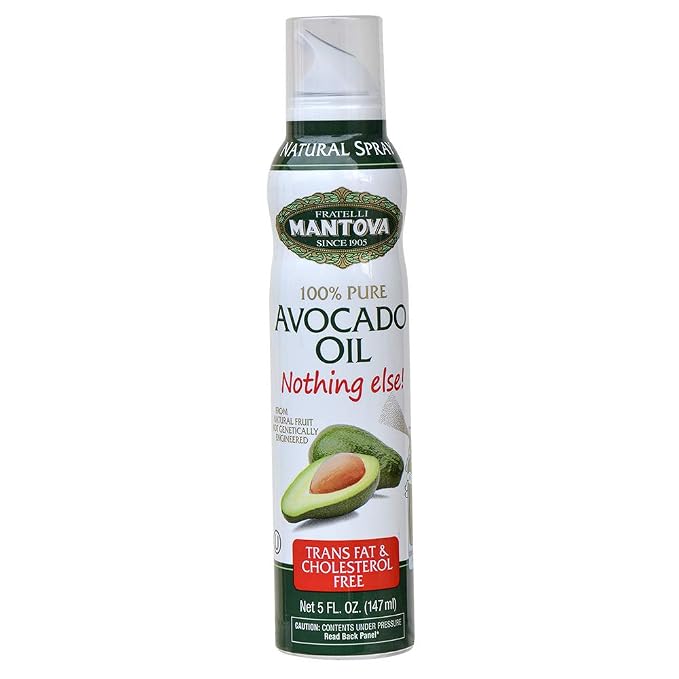 Mantova Avocado Oil, 100% Pure Cooking Oil Spray, perfect for healthy Keto snacks, baking, grilling, seasoning, or cooking, our oil dispenser bottle lets you spray, drip, or stream with no waste, 5 oz