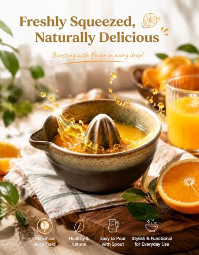 Ceramic Manual Juicers Citrus Juicer Bowl Lemon Squeezer Orange Press 18oz