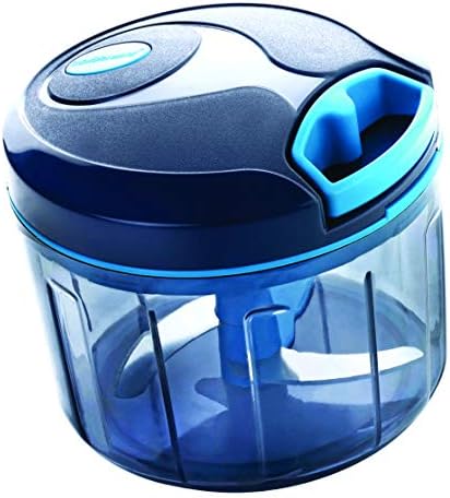 SIGNORAWARE Manual Food Processor, Vegetable Chopper -Easy Pull Hand String- Portable Stainless Steel Hand Food Chopper, Cutter, Garlic Mincer, Onion, Veggie, Fruit Chopper, Dicer w/Container (24 oz)