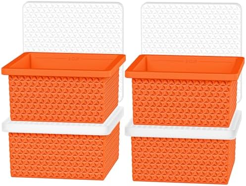 Silicone Freezer Molds for Soup Cube - 2-Cup Freezer Storage Container Tray with Lid,4 Pack Stackable Ice Cube Trays for Portion Control,Food Storage Meal Prep,Oven & Dishwasher Safe