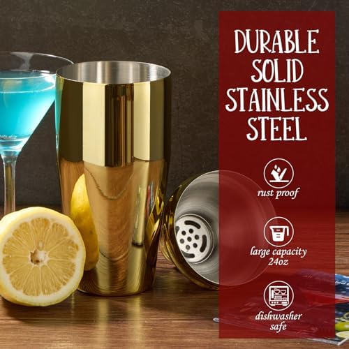 Wukuna Cocktail Shaker Set Bartender Kit, 12-Pcs Bar Tool with Bamboo Stand