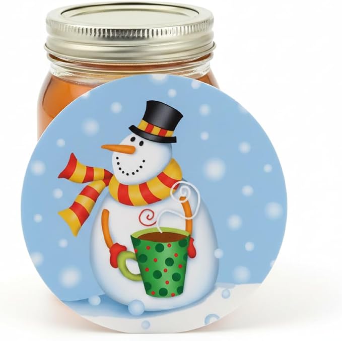 Andreas Silicone Jar Opener, GG Snowman – 6.25" Non-Slip Lid Gripper & Garlic Peeler, Dishwasher Safe, Multi-Use, Durable Silicone & Fabric, Made in the USA, JO-GGSM