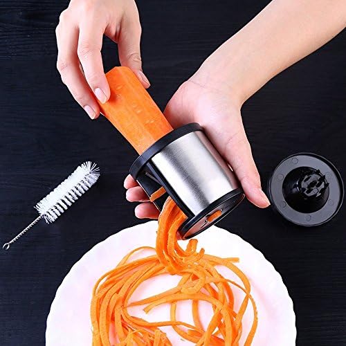 Vegetable Spaghetti Spiralizer Slicer Easy Spiral Zucchini Noodle Carrot,Perfect Kitchen Tools Carrot Grater With Cleaning Brush (Vegetable Spiralizer)