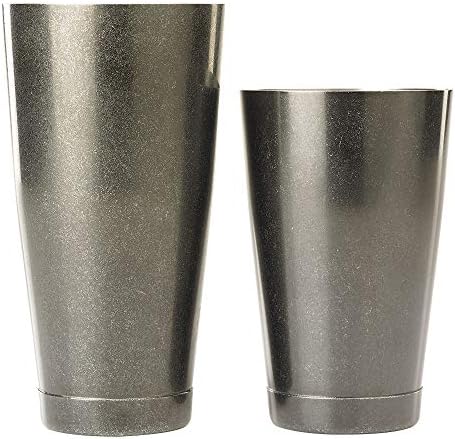 Barfly Cocktail Tin, Set (18 oz and 28 oz), Vintage Black