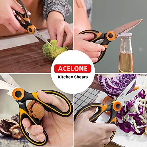 Kitchen Shears,Premium Heavy Duty Shears Ultra Sharp Stainless Steel Multi-function Kitchen Scissors for Chicken/Poultry/Fish/Meat/Vegetables/Herbs/BBQ…