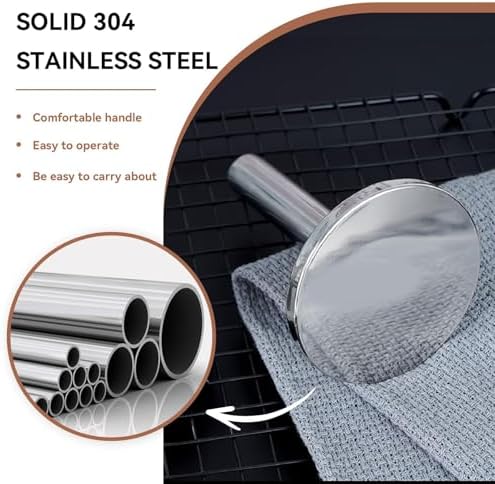 Meat Pounder Flattener, Meat Mallet Pounder Stainless Steel Meat Mallet Hammer Tenderizer Chicken Pounder Mallet Flattener Tool for Steak Beef Chicken Pork