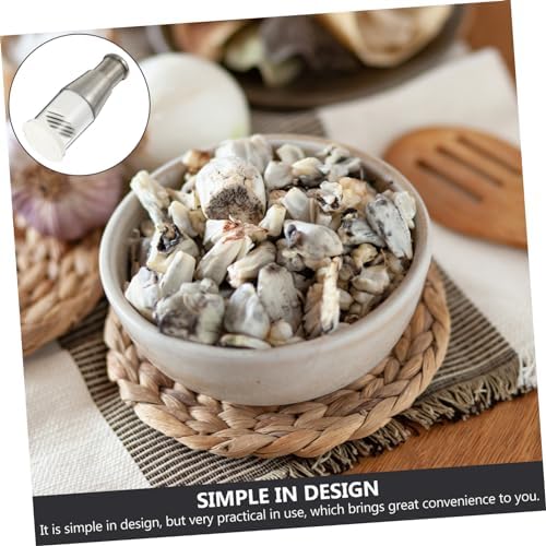 Stainless Steel Manual Garlic Crusher Chopper White Kitchen Tool