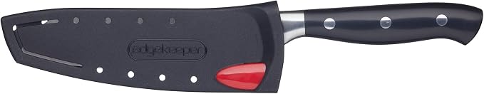 MasterClass Santoku Knife with EdgeKeeper Knife Sharpener Sheath, Stainless Steel, 14 cm