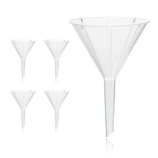 Utile 4pcs Plastic Analytical Funnel Set, PP material, Top Diameter 84mm, Small Funnel for Lab Bottles, Recreational Activities, 4512.0016.4