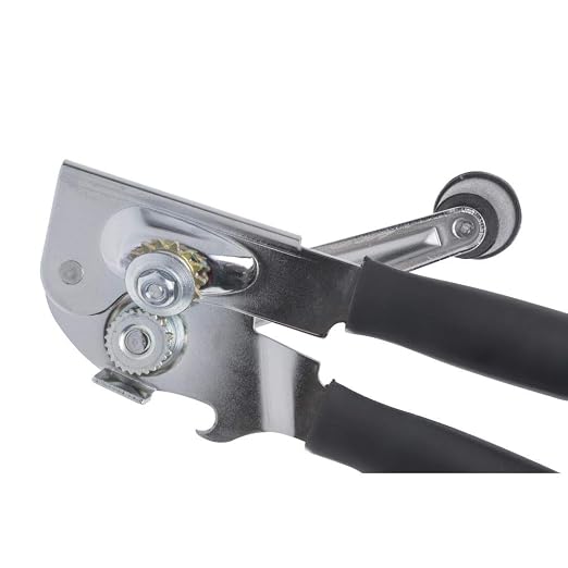 HUBERT Manual Can Opener Stainless Steel Easy Crank-Style - 8 1/4"L x 2 1/4"W x 4 3/10"H