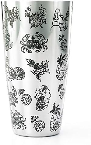 Barfly Cocktail Tin, Large 28 oz (828 ml), Stainless Steel, Tiki