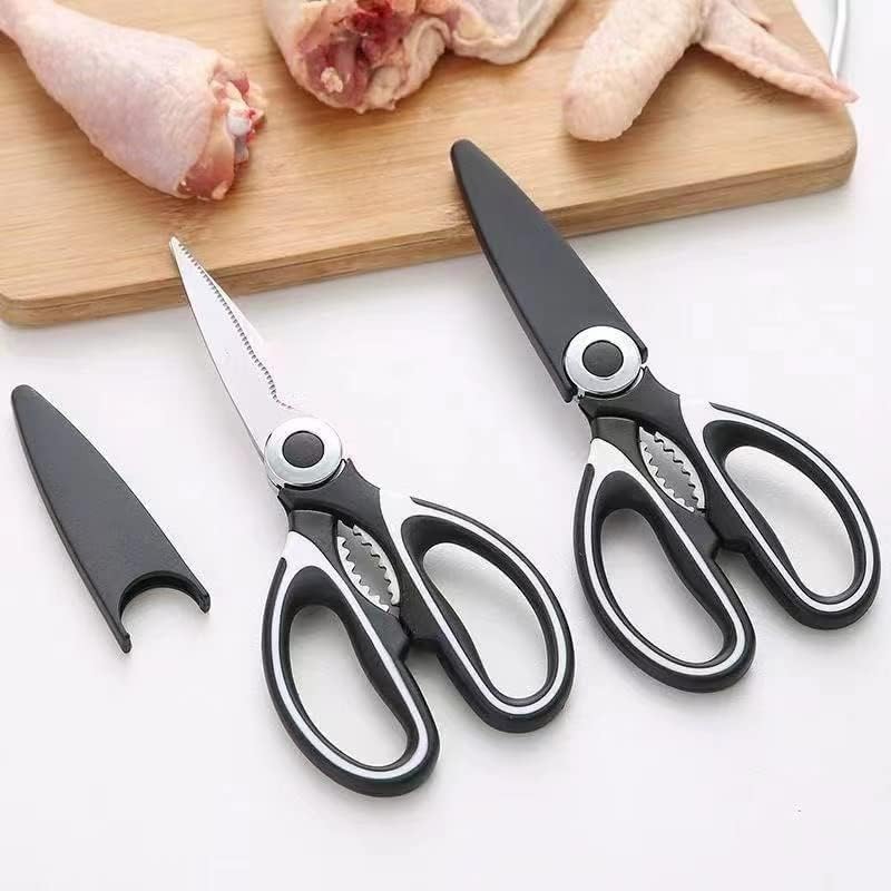 Weiliya Kitchen Scissors Stainless Steel Sharp Blades - Multipurpose Kitchen Scissors Heavy Duty for Meat, Chicken, Fish, Vegetables, and Herbs – Bottle Opener, JIAN1234