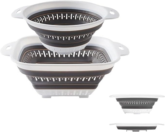 Collapsible Colander and Strainer,Silicone Strainer Colanders & Food Strainers,for Vegetable and Fruit, Kitchen Essentials