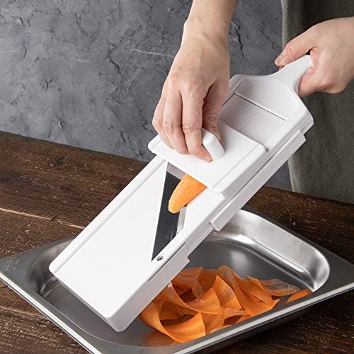 Shimomura Kougyou SFS-102 Slicer with Holder, Adjustable Thickness, 0.03-0.12 inches (0.8-3.0 mm), Cabbage, Julienne, Tomato Slice, Made in Niigata, Made in Japan