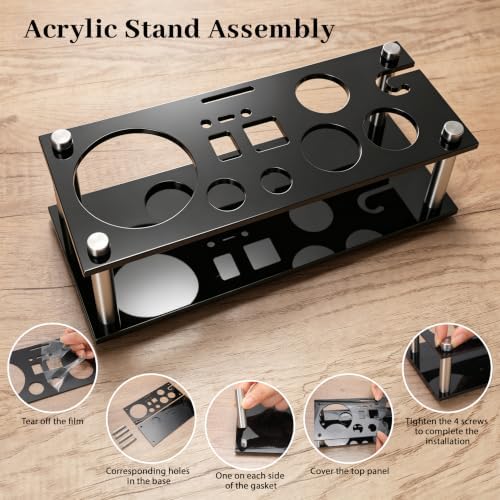 Boston Cocktail Shaker Set, 18 oz & 28 oz 2-Piece Tins, 304 Bartender Kit 15-Piece Bar Tool Set with Acrylic Stand & Recipe Book, for Novices & Pros, Home and Bar Use (Gold)