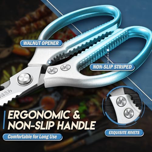 TIJERAS Kitchen Scissors Shears Set - 2PCS Stainless Steel Sharp